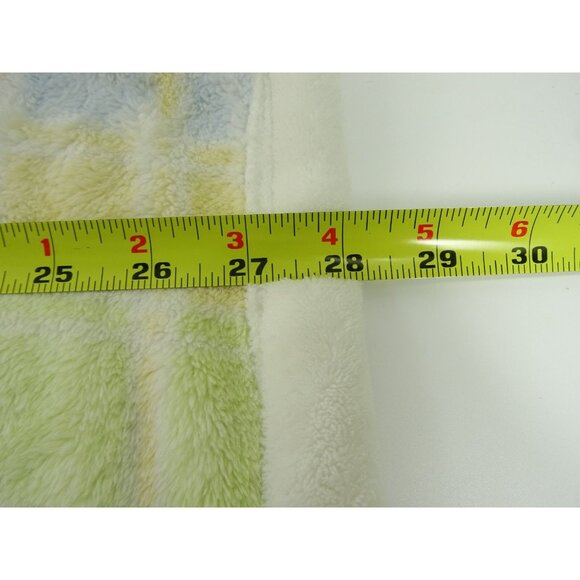Carter's Plush Baby Blanket Pastel Colors Unisex Yellow Green Pink Blue 28x40 - Picture 6 of 7